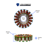 Gpa Motors Estator Para Yamaha Yzf R25 R3 R3a Mt03 Mt-03