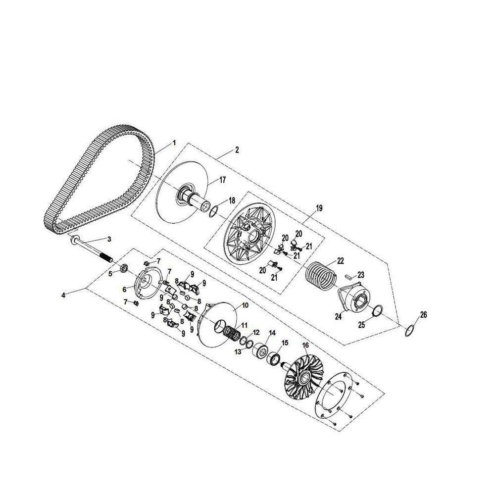 Clutch Secundario Para Cf Moto 1000 Cf1000 Zforce Cforce