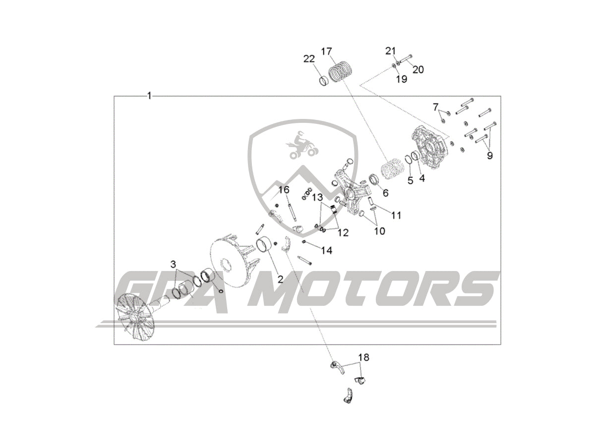 Clutch Embrague Primario Polaris Sportsman 500 1995-2013
