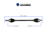 Ejes Traseros Para Can Am Maverick X3 (17-25) 72 Pulgadas