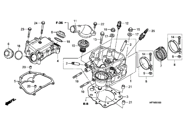Cabeza Completa Honda Rubicon Foreman Trx500 (2009-2024)