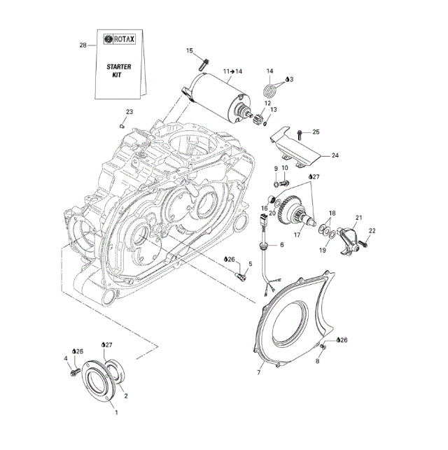 Marcha Motor Arranque Can-am 500 / 650 Cc Traxter / Quest